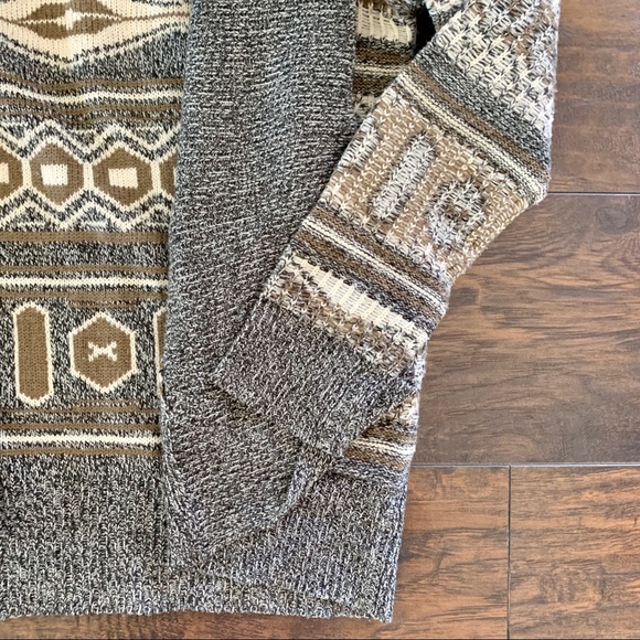 Jack by BB Dakota Tribal Print Open Front Cardigan Sweater - Picture 4 of 8